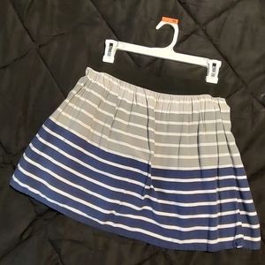 Juniors SO Blue and Grey Striped Skirt